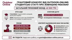 Інформаційна підтримка грантового конкурсу для студентів (Outdoor-Online)