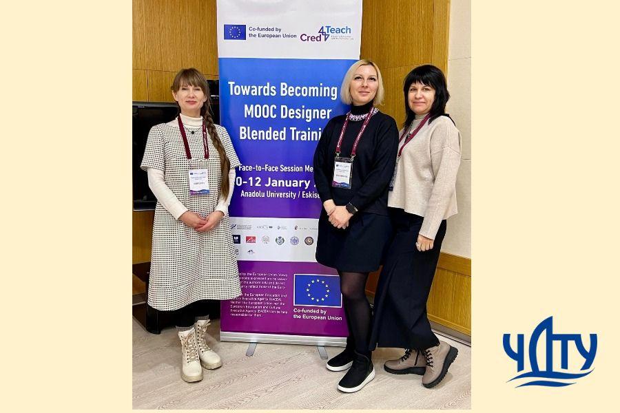 Erasmus+ КА2 «CRED4TEACH»: на базі університету в Туреччині науковці ЧДТУ завершили підготовку до створення власних MOOC курсів
