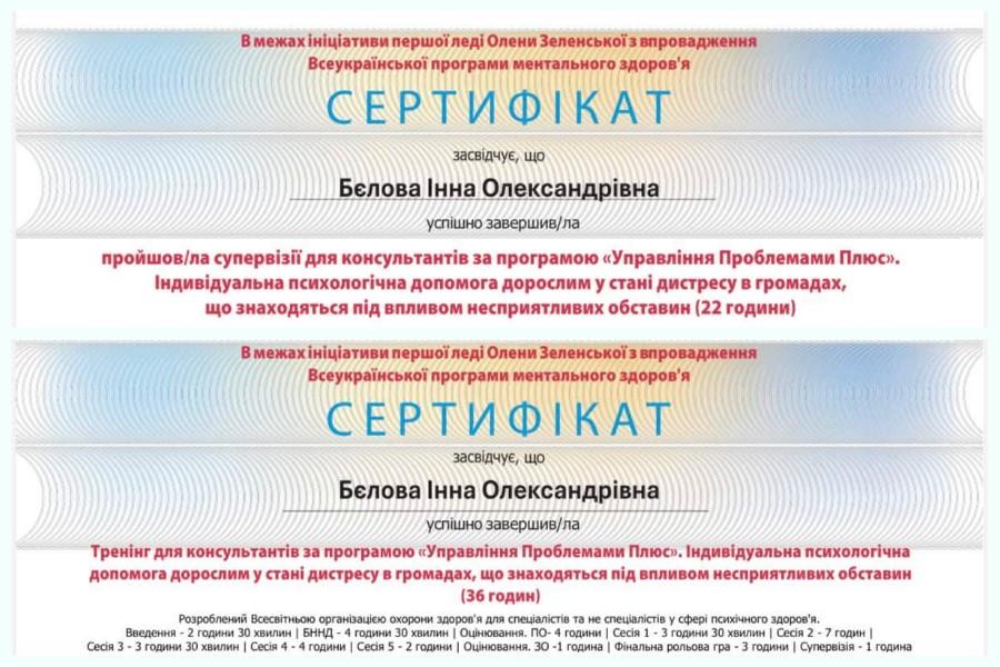 Науковиця ЧДТУ Інна Бєлова пройшла навчання за міжнародною програмою з підтримки ментального здоров&rsquo;я