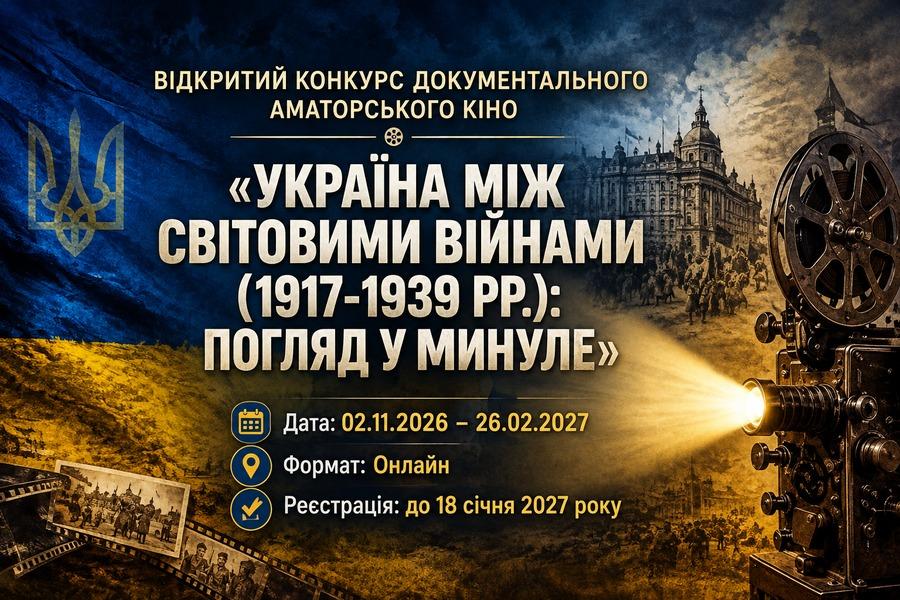&laquo;Україна між світовими війнами (1917-1939 рр.): погляд у минуле&raquo;. Студентів ЧДТУ запрошують до участі у VІ Відкритому конкурсі документального аматорського кіно