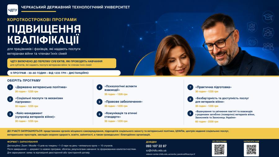 Короткострокові програми підвищення кваліфікації