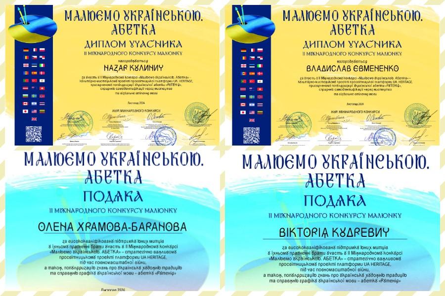 Студенти кафедри графічного дизайну, моди та стилю ЧДТУ отримали дипломи ІІ Міжнародного конкурсу  «Малюємо українською. АБЕТКА»