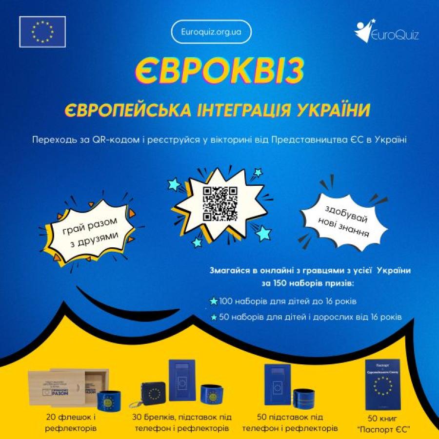 &laquo;Європейська інтеграція України&raquo;: Інформаційний центр ЄС при ЧДТУ запрошує до участі у всеукраїнській онлайн-вікторині Євроквіз