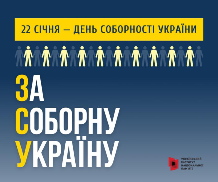 22 січня – День Соборності та 105 річниця проголошення незалежності Української Народної Республіки